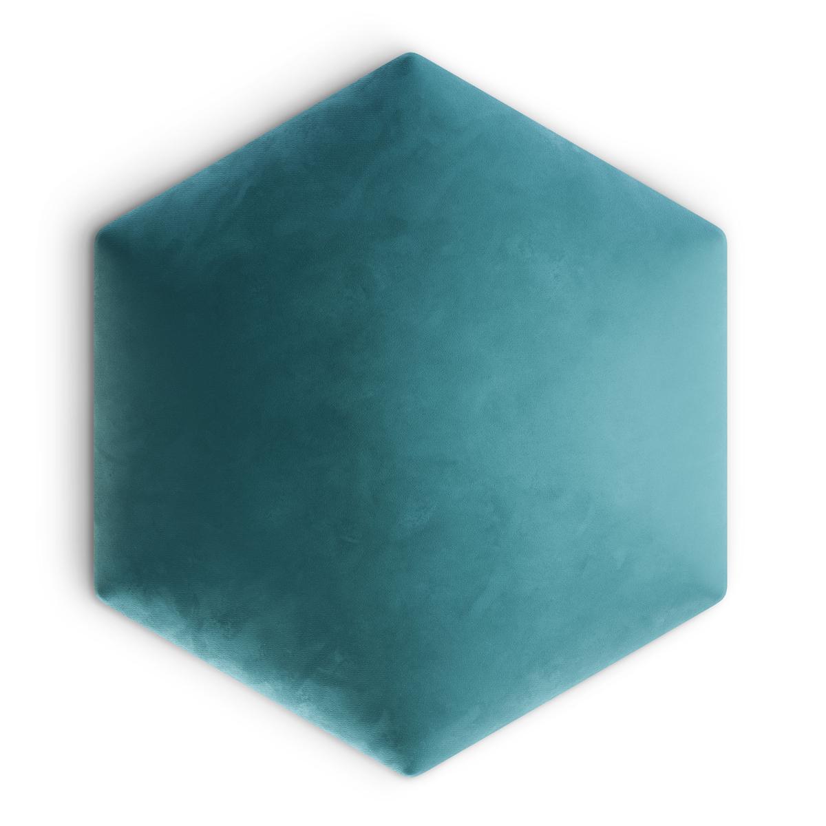 Panele tapicerowane 26x30 cm hexagon magic velvet morski nr. 2