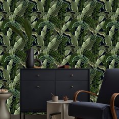 Tapeta Ścienna Do Salonu LIŚCIE Tropikalne Bananowiec Monstera Rośliny - Miniaturka zdjęcia nr 13