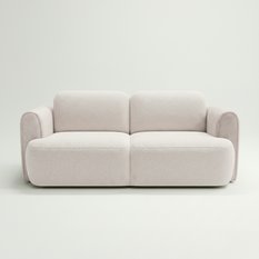 Kanapa rozkładana trzyosobowa ITALY 253x110x71 cm trzyosobowa sofa z funkcją spania tkanina LOOP cream - Miniaturka zdjęcia nr 4