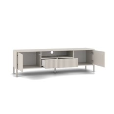Szafka RTV KAMARO 47x164x40 cm  kaszmir beż lamele front ryflowany + klasyczny - Miniaturka zdjęcia nr 8