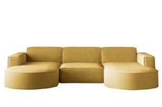 Sofa Modena Studio 299x78x165 cm do salonu żółta
