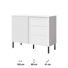 Komoda Mia 100 cm do salonu sypialni biały - Miniaturka zdjęcia nr 2