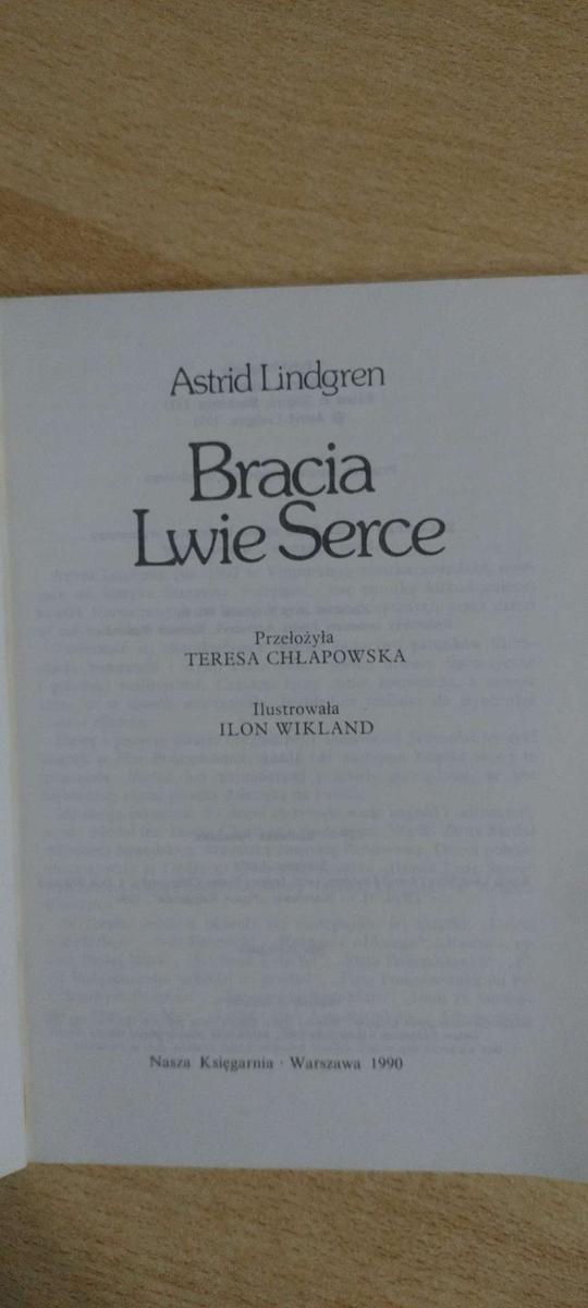 Książka   Bracia Lwie Serce - Astrid Lindgren . nr. 2