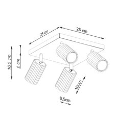 Plafon Karbon 16.5x25x25cmdo sypialni salonu zielony oliwkowy - Miniaturka zdjęcia nr 9