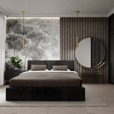 Łóżko tapicerowane do sypialni 180x200x88 cm podwójne z pojemnikiem basic czarne - Miniaturka zdjęcia nr 6