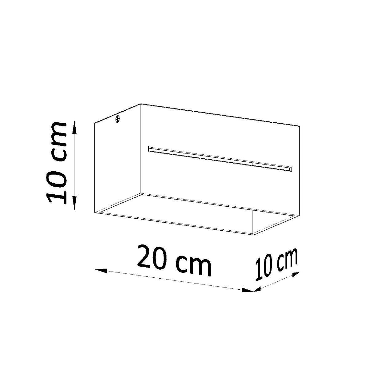 Plafon LOBO MAXI szary 10x10x20cm nowoczesna lampa G9 do salonu nr. 5