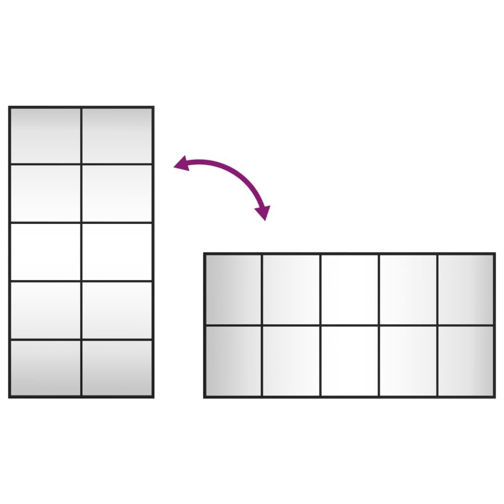 Lustro 50x100 cm do łazienki sypialni ścienne prostokątne żelazo czarne nr. 7