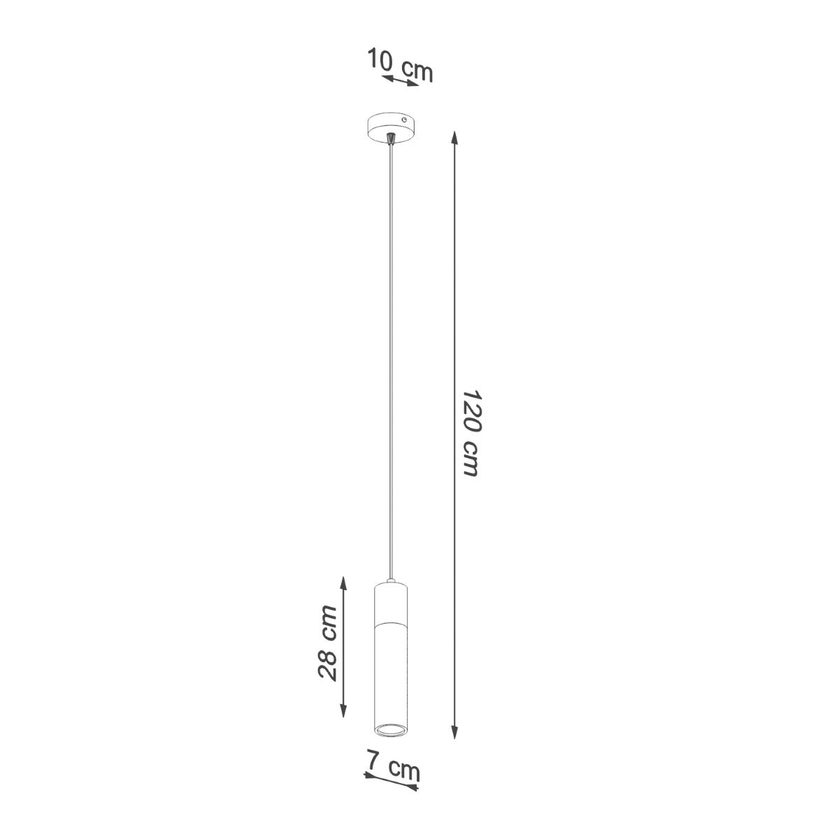 Lampa wisząca ZANE 1 szara 120x10x10cm nowoczesna G10 do salonu nr. 4