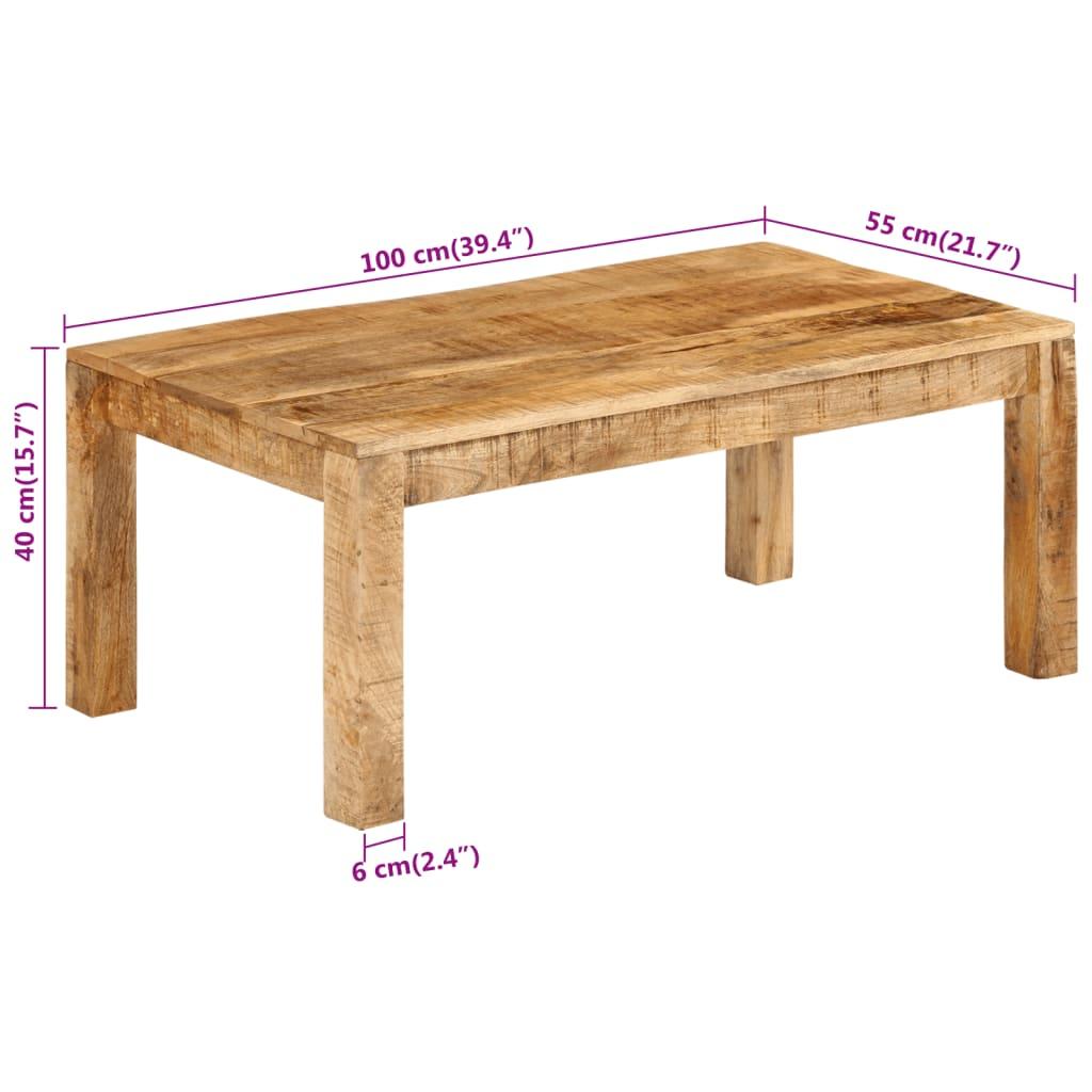 Stolik kawowy 100x55x40 cm z litego drewna mango do salonu nr. 8