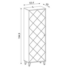 Szafka Bilbao 63 cm do salonu dąb artisan biały mat - Miniaturka zdjęcia nr 10