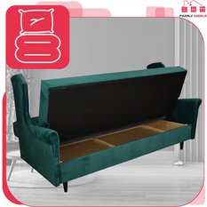 Wersalka sofa uszak kanapa rozkładana Ari butelkowa zieleń - Miniaturka zdjęcia nr 5