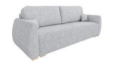 Kanapa Dalia z funkcją spania 88x221x93 cm do salonu Neve jasnoszara - Miniaturka zdjęcia nr 1