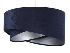 Lampa 50x23x93 cm do salonu sypialni biura wisząca asymetryczna granatowo srebrna - Miniaturka zdjęcia nr 2