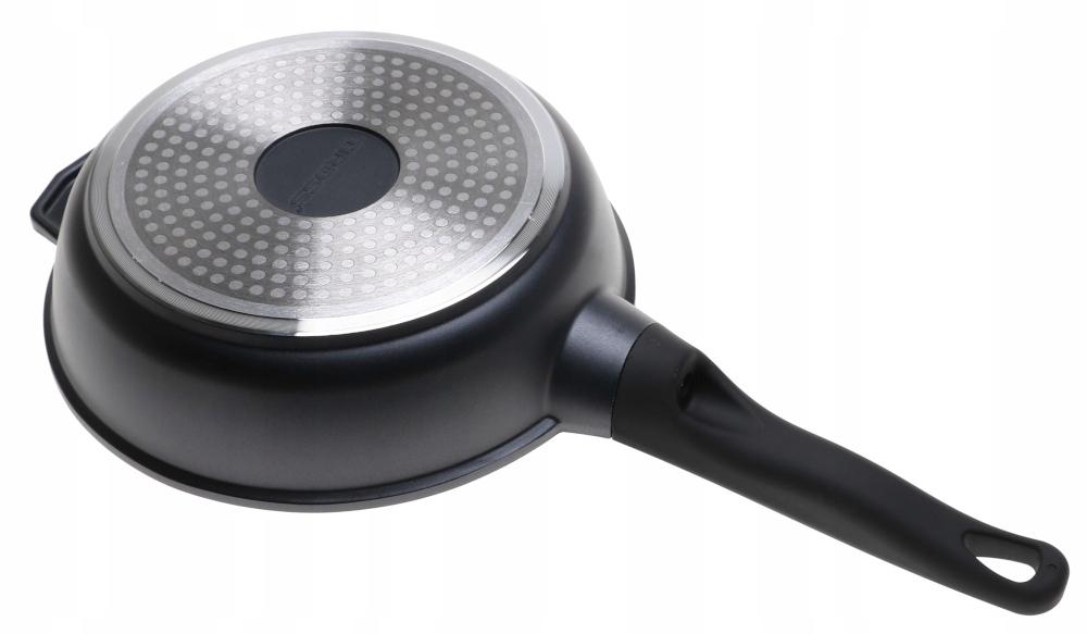 Patelnia 24 cm ceramiczna marmurowa głęboka indukcja gaz do kuchni nr. 5