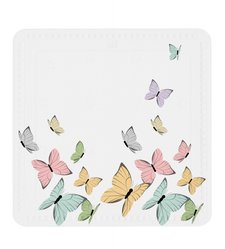 Mata bezpieczeństwa pod prysznic Butterflies 55x55 cm Kleine Wolke biały motyle 