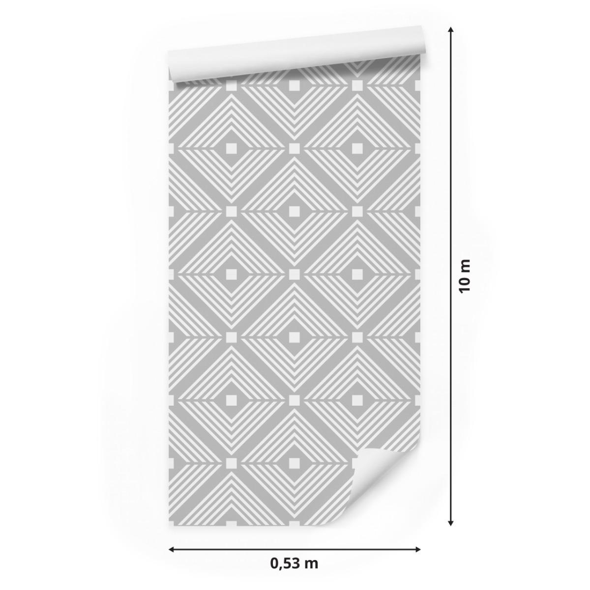 Tapeta Geometryczne Wzory w Odcieniach Szarości  53x1000  nr. 2