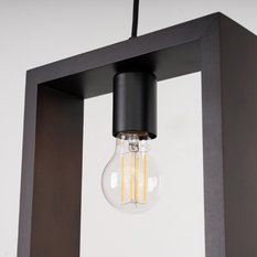 Lampa wisząca ARIES wenge 133x8x24cm nowoczesna E27 do salonu - Miniaturka zdjęcia nr 8