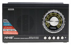 Radio przenośne  21 x 12,5 x 8,5 cm z funkcją bluetooth    z latarką  ładowany solarnie czarne - Miniaturka zdjęcia nr 4