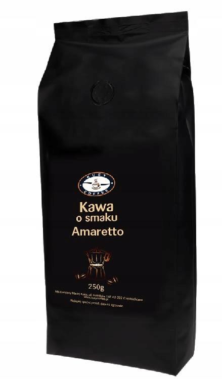 Kawa Ziarnista Smakowa Amaretto Świeżo Palona 250g