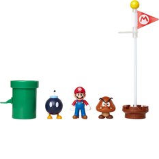 FIGURKI MARIO + GOOMBA + BOB-OMB SUPER MARIO JAKKS PACIFIC ACORN PLAINS DIORAMA SET  - Miniaturka zdjęcia nr 3