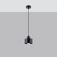 Lampa wisząca SAVAR 1 czarna 120x12x12cm nowoczesna E27 do salonu - Miniaturka zdjęcia nr 2