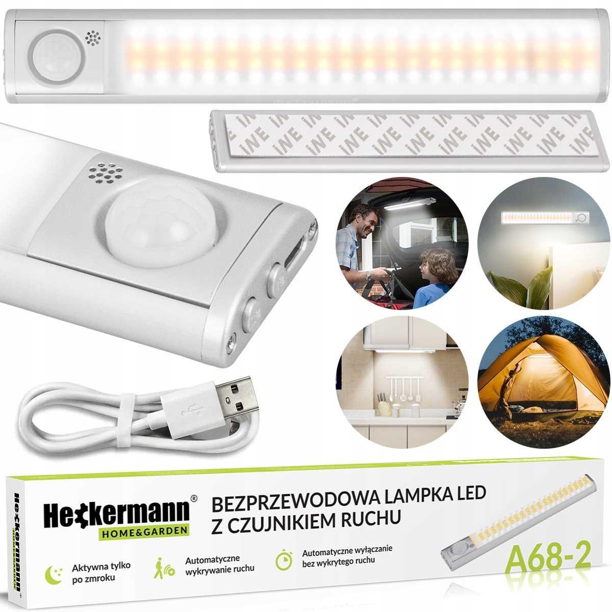 Lampa z detektorem ruchu 80LED 22cm Heckermann A68-2 Tricolor nr. 1