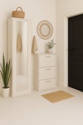 Szafa DUO 180x50x35 cm z lustrem do przedpokoju kaszmir - Miniaturka zdjęcia nr 2