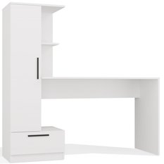 Zestaw biurko z regałem COSMO 140x143x50 cm do pokoju młodzieżowego biura biały - Miniaturka zdjęcia nr 1