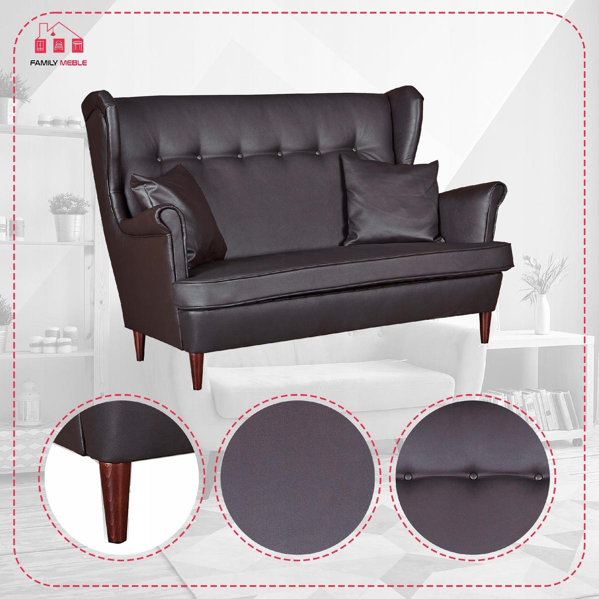 Zestaw wypoczynkowy eko skóra sofa + 2F+2P nr. 6