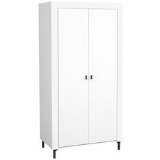 Szafa 96,9x56x193,6 cm  Mossa  dwudrzwiowa biała do sypialni i pokoju - Miniaturka zdjęcia nr 1