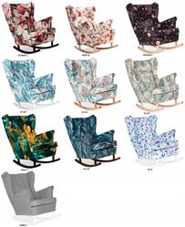 Fotel Uszak bujany cienkie liście DO CZYTANIA dom - Miniaturka zdjęcia nr 5