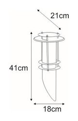 Kinkiet K-LP238 TARES 18x41x21 cm do ogrodu chrom - Miniaturka zdjęcia nr 2