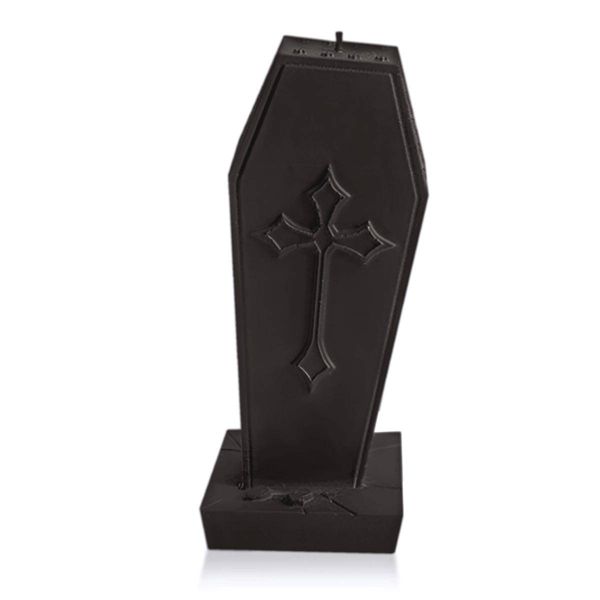 Świeca Coffin with Cross Black Matt