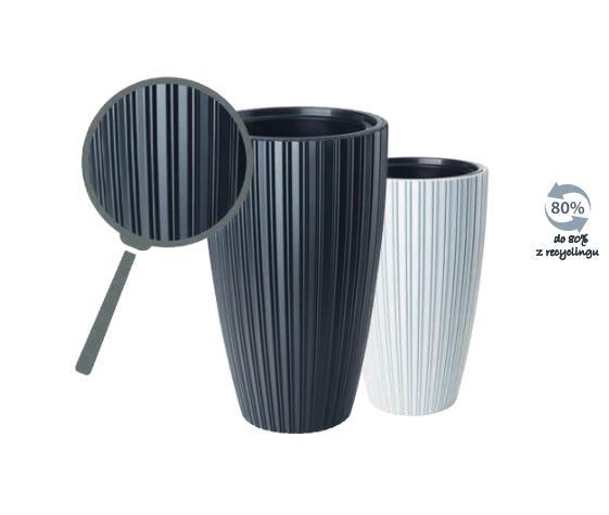 Doniczka okrągła Mika Slim 30cm Donica + wkład dystansowy nr. 3