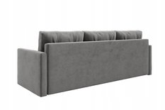 Kanapa IVIO 230x87x86 cm sofa z funkcją spania rozkładana velvet welur ciemnoszara do salonu - Miniaturka zdjęcia nr 5