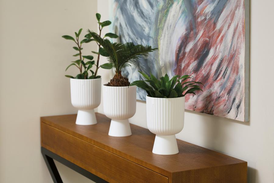 Doniczka okrągła Keli Mika Petit Eco Wood 18 na nóżce nr. 2
