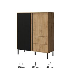 Komoda Mia 2D2S 100 cm do salonu sypialni dąb - Miniaturka zdjęcia nr 2