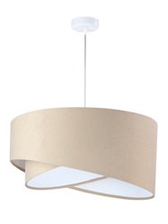 Lampa wisząca asymetryczna beżowo-biała do salonu sypialni biura  - Miniaturka zdjęcia nr 1