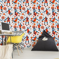 Tapeta KOSZYKÓWKA Pop-Art Piłka Sport Koszykarze  - Miniaturka zdjęcia nr 5