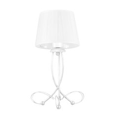 Lampka stołowa / nocna K-4073 IRMA 20x42x20 cm do salonu lub pokoju biały/srebrny - Miniaturka zdjęcia nr 1