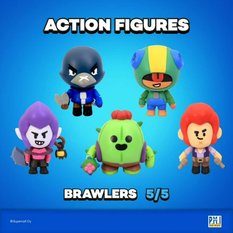 BRAWL STARS RUCHOME FIGURKI ZADYMIARZE 5-PAK MORTIS KRUK LEON SPIKE COLT - Miniaturka zdjęcia nr 4