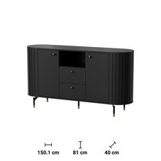 Komoda Zante 150 cm do salonu czarny - Miniaturka zdjęcia nr 9