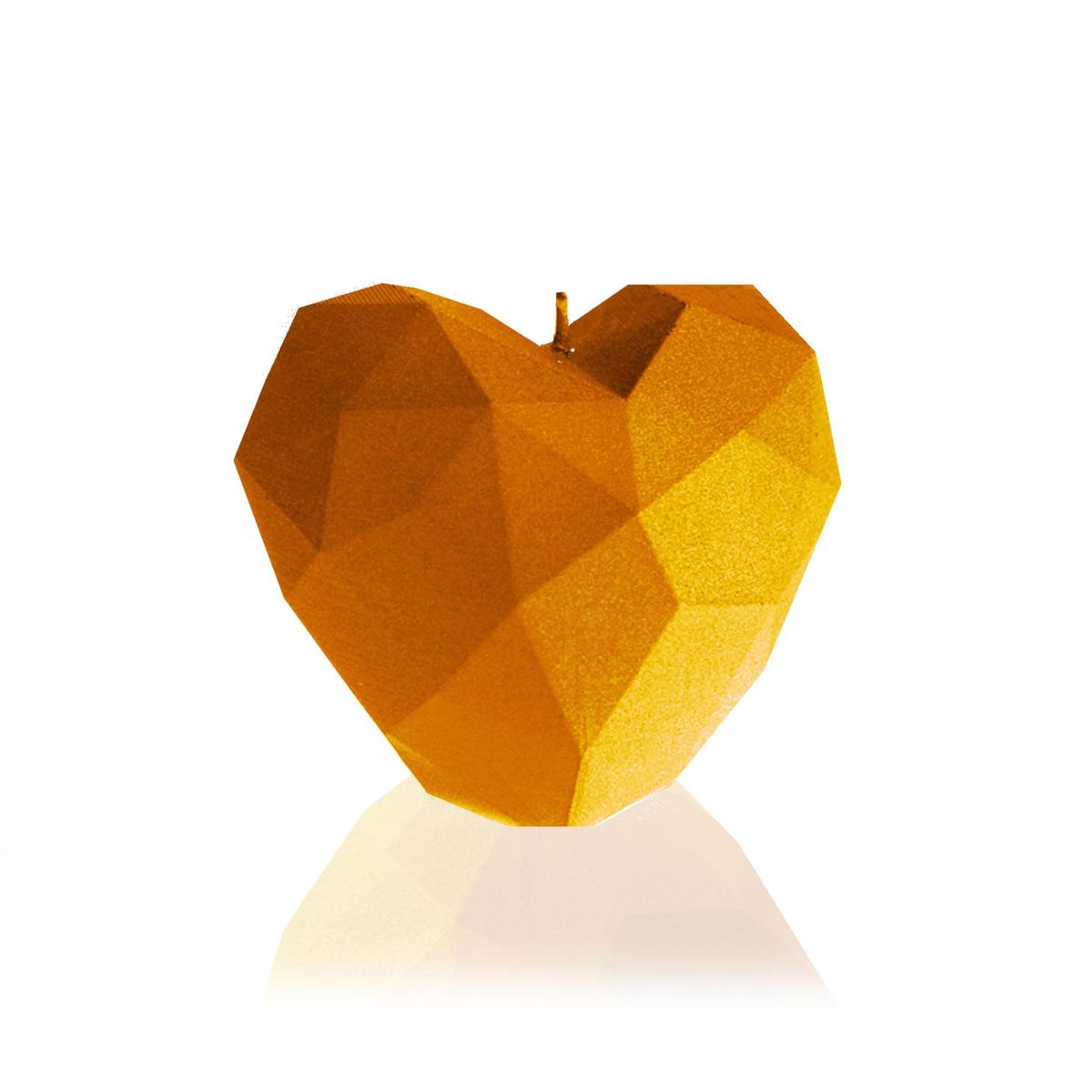 Świeca Heart Low-Poly Orange nr. 2