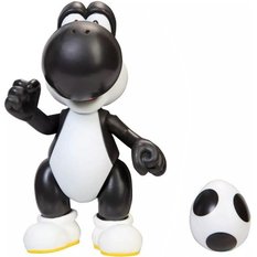 RUCHOMA FIGURKA CZARNY BLACK YOSHI + JAJKO SUPER MARIO JAKKS ORYGINALNA  - Miniaturka zdjęcia nr 2