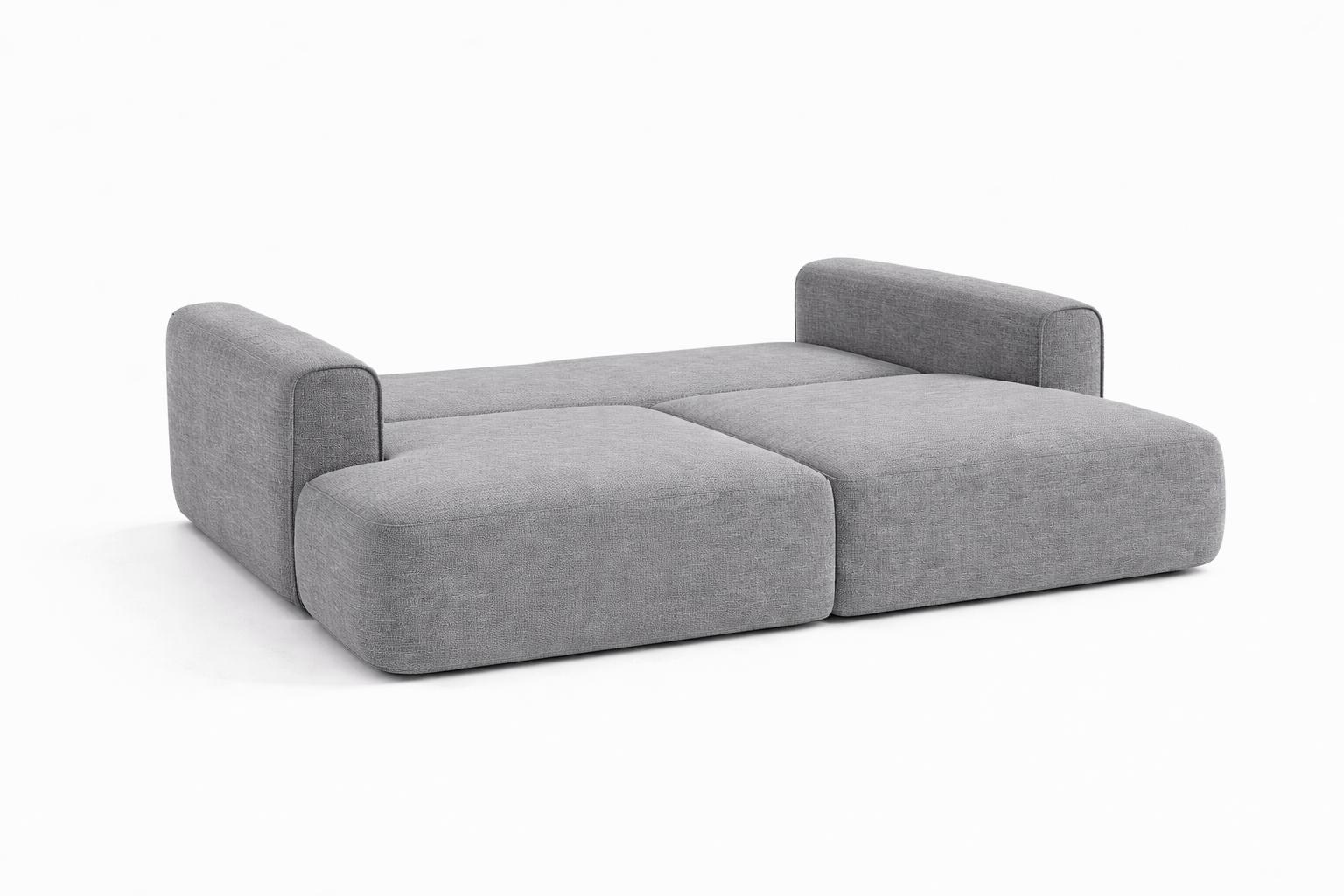 Kanapa z funkcją spania ITALY 253x110x71 cm FLOW trzyosobowa sofa rozkładana szary nr. 5