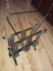 Metalowy stojak na gazety Vintage PRL - Miniaturka zdjęcia nr 5