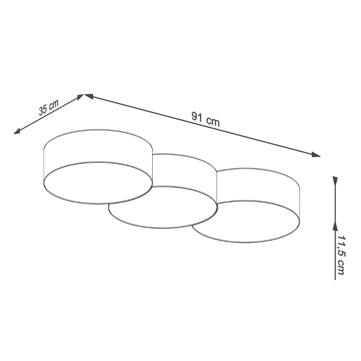 Plafon CIRCLE 3A biały 11.5x35x91cm E27 nowoczesna lampa do salonu nr. 4