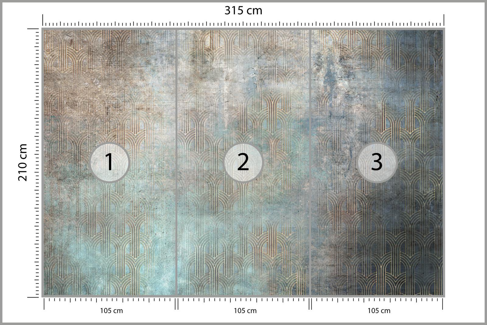 Fototapeta Do Salonu ABSTRAKCYJNY Wzór Mural Beton Glamour nr. 2