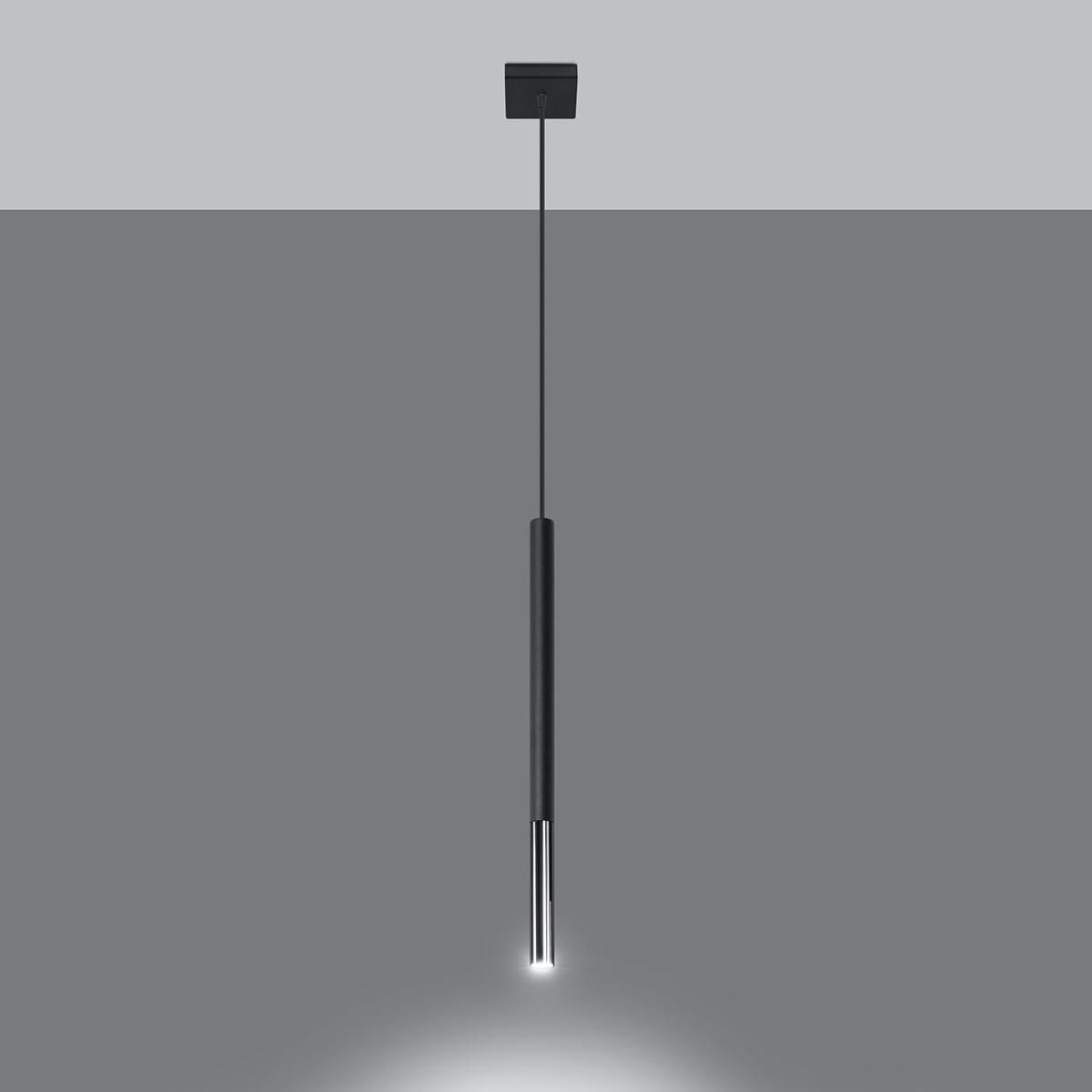 Lampa wisząca MOZAICA 1 czarny/chrom 100x8x8cm nowoczesna G9 do salonu nr. 3