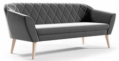 Sofa GLORIA 180x74x75 cm trzyosobowa w stylu skandynawskim RIVIERA szara do salonu - Miniaturka zdjęcia nr 1